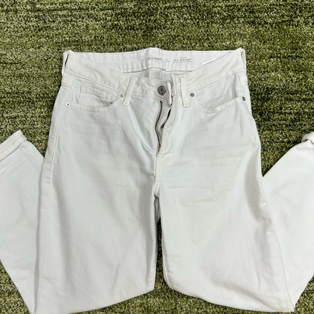 🎉HOST PICK🎉Old navy O.G. Straight white ankle jeans - Picture 2 of 5